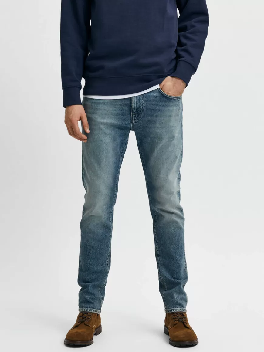 SELECTED FALMET SLIM FIT JEANS Blue New