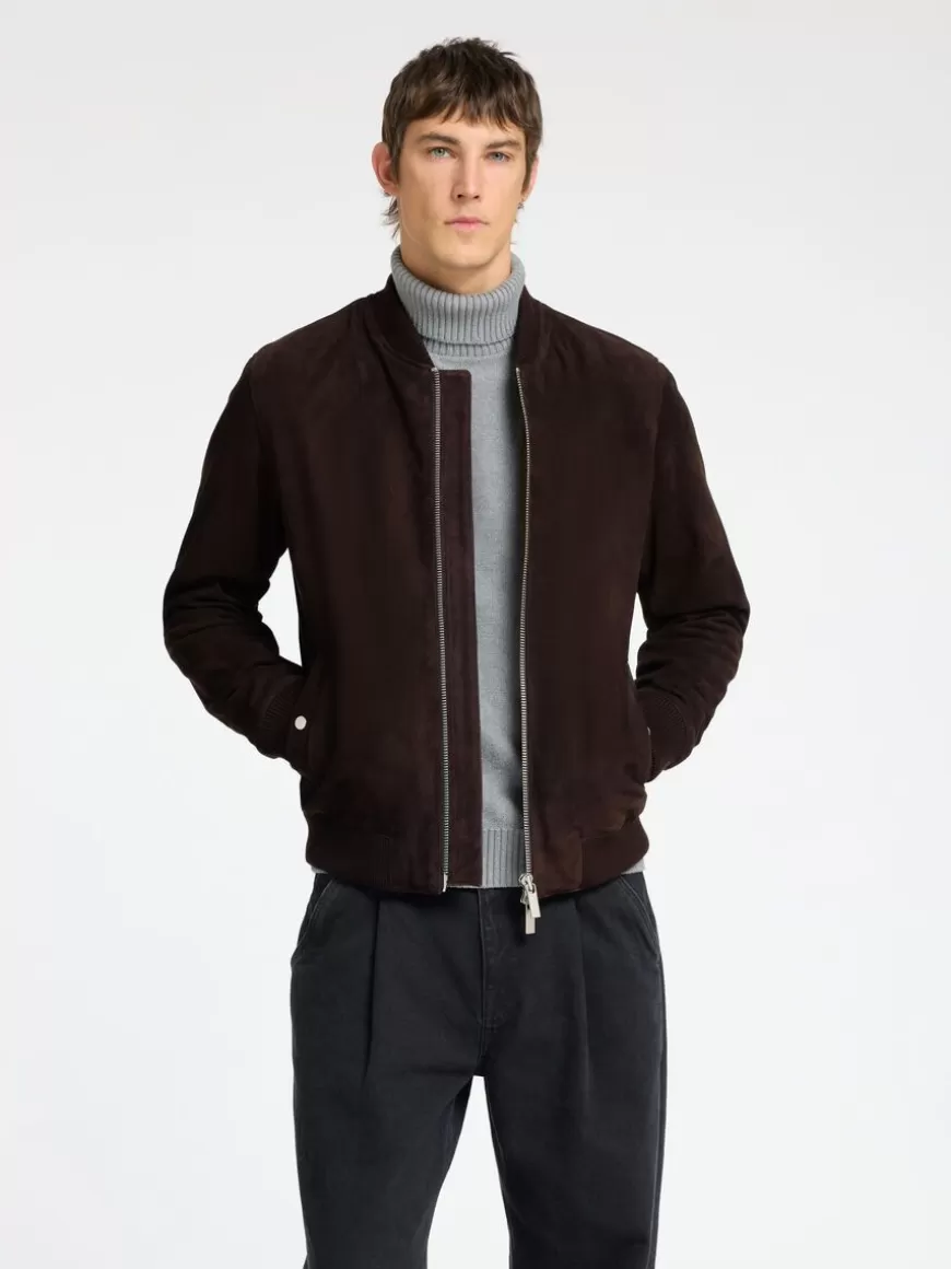 SELECTED SEMSKET BOMBERJAKKE Brown Cheap
